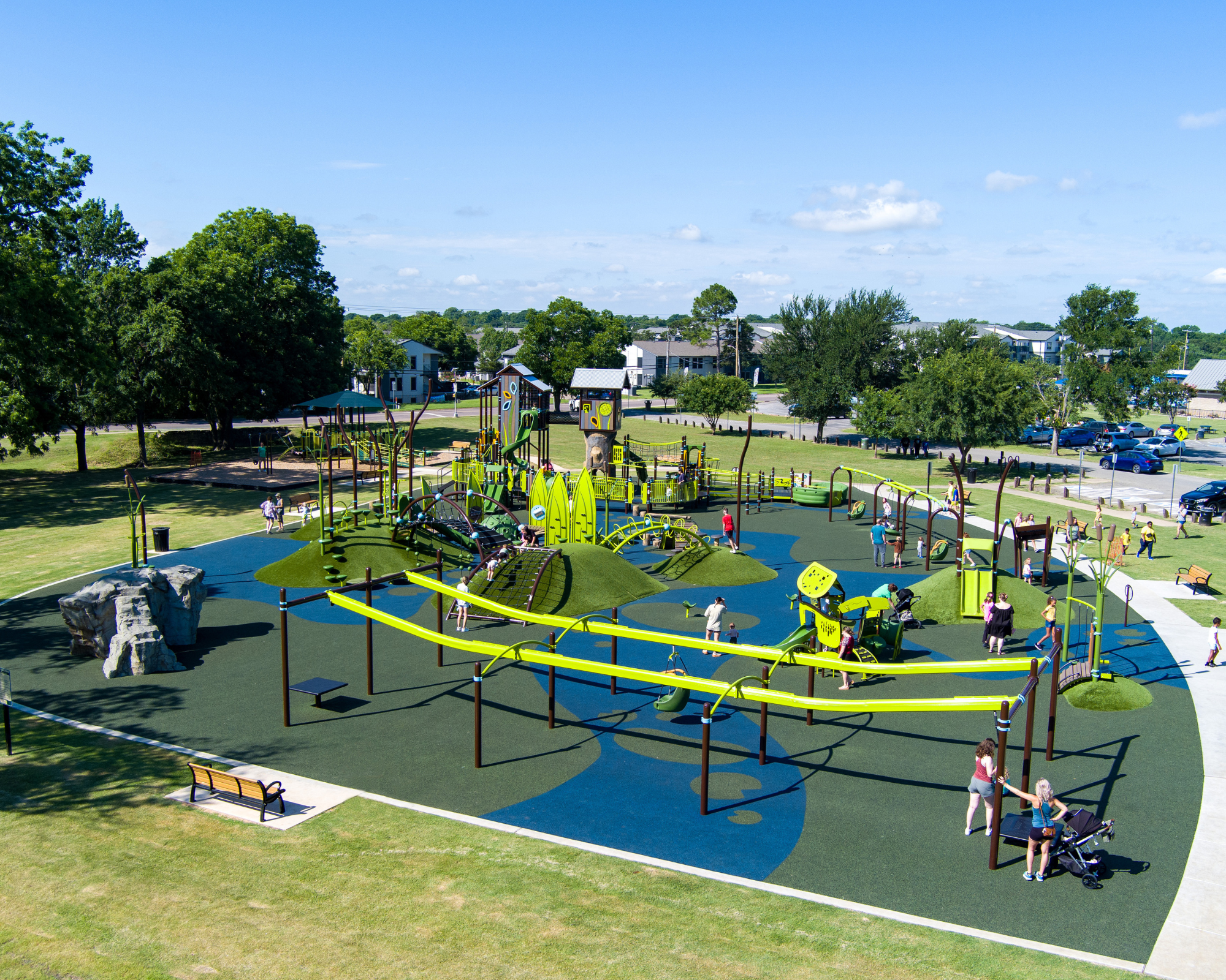 Historic Fairview Park playground design and construction renovation in Sherman Texas