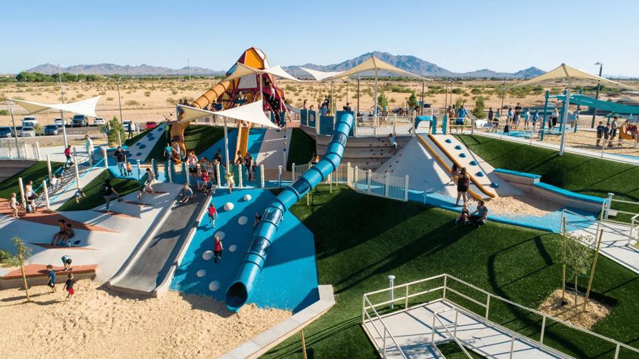 U.S. playgrounds are boringly safe. New designs add a whiff of danger