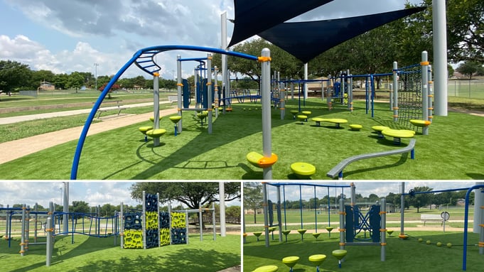 Josey Ranch Sports Complex playground in Carrollton, TX — installed by Whirlix Design