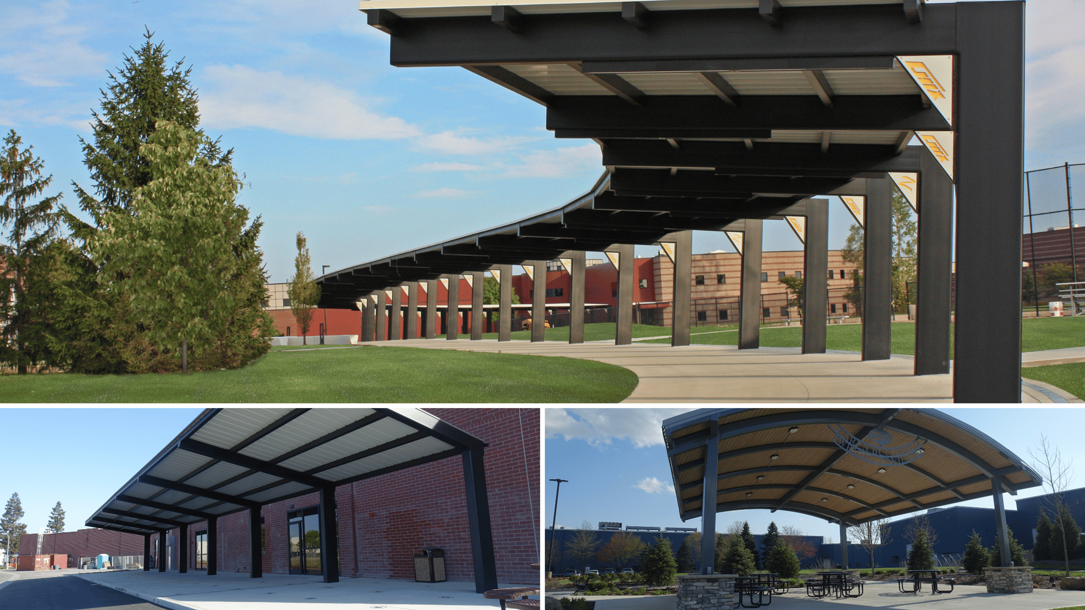 Metal Shade Structures Collage